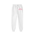 thumbnail image 3 of Girls Coquette Baseball Ghost Bow Grid Halloween Tracksuit, 2Pcs Stretch Polyester Hoodie Jogger Outfit for Kids Holiday Daily Loungewear(White130), 3 of 6