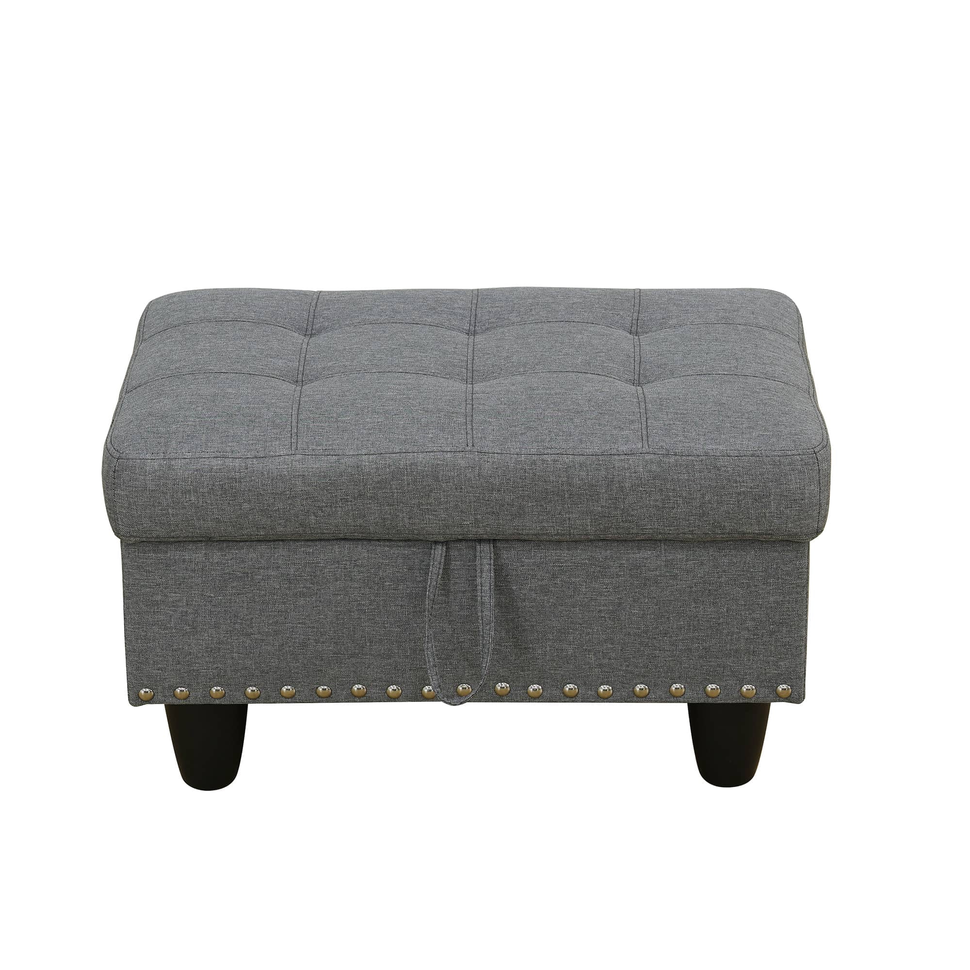 MAYEERTY 97.5" Sectional Sofa with L-Shape Chaise, 3-Piece Linen Sofa Couch for Living Room, Grey