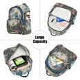 thumbnail image 5 of JIALIOU Mini Backpack Purse for Women Quilted Casual Daypack Small Travel Shoulder Bag, Wildflowers and Trees Surrounded Full Moon, 5 of 7