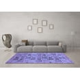 thumbnail image 3 of Ahgly Company Indoor Rectangle Abstract Blue Modern Area Rugs, 4' x 6', 3 of 4