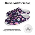 thumbnail image 6 of Haiem Skull mushroom space Print Women's Fuzzy Memory Foam House Slipper Cozy Home Footwear Non-slip Winter Slippers-42/43, 6 of 7