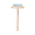 thumbnail image 3 of ANGARA Natural Rectangular 2.45 ct Aquamarine Cathedral Style Cocktail Ring in 14K Rose Gold for Women (Size-10x8mm) | March Birthstone, Anniversary, Jewelry Gift for Women | Natural Aquamarine Ring, 3 of 10