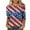 D-Multicolor, variant on American Flag Shirts Women Red White and Blue Shirts Women American Flag T Shirt Womens Fourth of July Tops Womens Patriotic Tee Casual Crewneck 3/4 Sleeve Loose T Shirt Ladies Blouses Shirts