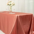 BalsaCircle 90" x 132" Satin Rectangular Tablecloth Cinnamon Rose ...