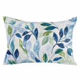 thumbnail image 2 of Navy Blue Leaves Throw Pillow Cover, Pillowcase Protectors with Zipper, Breathable Decorative Lumbar Pillow Case Cover, Green Summer Botanical Pillow Shams for Couch Sofa 12x20Inch, 2 of 8