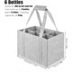 thumbnail image 2 of Bolsa para botellas, bolsa de fieltro para botellas, 6 compartimentos para botellas, cesta para botellas con partición separada para 6 botellas, soporte para vino, soporte para cerveza para picnic JM, 2 of 5