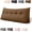 Coffee, variant on Twin Dorm Bed Bolster Cushion, Wedge Headboard Pillow (Beige, 39.37in) | Ergonomic Back Support