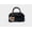 Black, variant on Soft Faux Leather Mini Boston Handbag, Horse Charm Crossbody Shoulder Purse with Extra Strap for Women, Pink