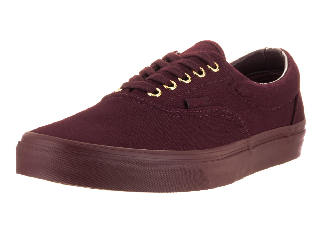 Burgundy vans with discount gold