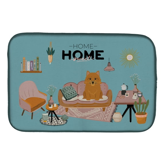 Norwich Terrier Sweet Home Dish Drying Mat