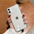 thumbnail image 1 of Fashion Gradient Laser Love Heart Leaf Pattern Case For iPhone 15 11 12 13 Pro Max X XS XR 7 8 Plus Clear Cover With Hearts, 1 of 7