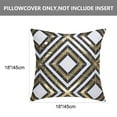 thumbnail image 4 of PiccoCasa Bronzing Rhombus Print Polyster Throw Pillow Case, Square 18"x18", 4 of 7