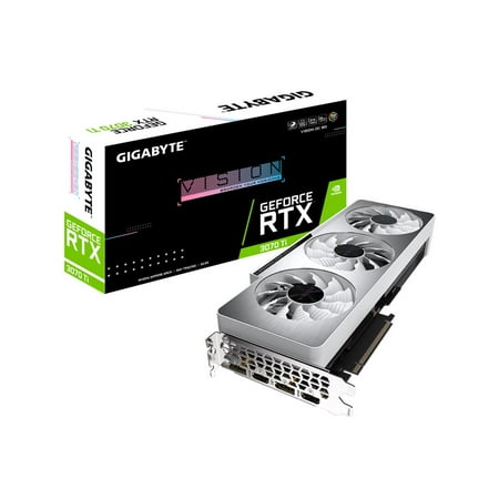 GIGABYTE - NVIDIA GeForce RTX 3070 Ti VISION OC 8GB GDDR6X PCI Express 4.0 Graphics Card - White