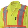 thumbnail image 2 of Pioneer Coverall - Hi-Viz - Traffic Safety - Color:  Hi-Viz Yellow/Green  - Size: 5XL, 2 of 6
