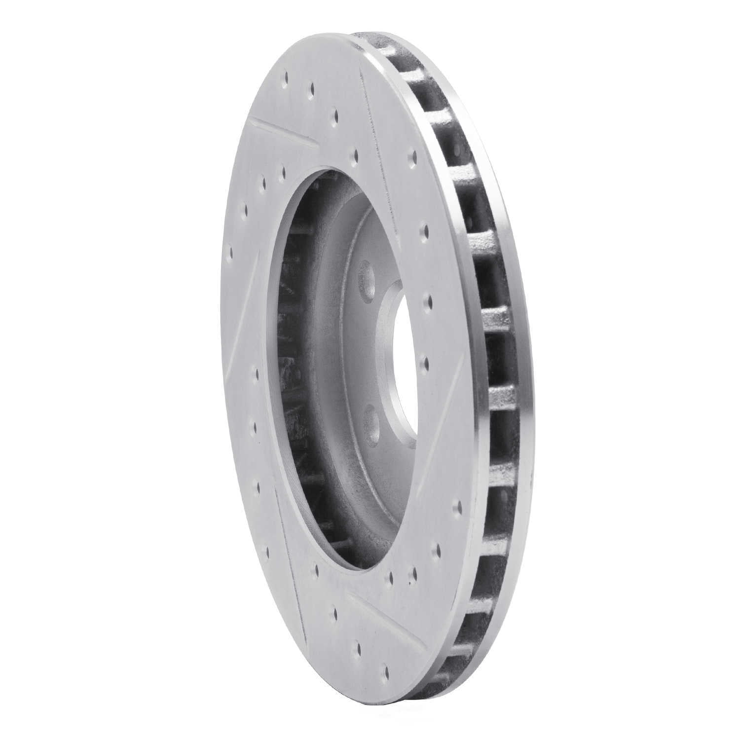 Dynamic Friction Company 631-40046L DFC Brake Rotor - Drilled And Slotted - Silver