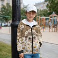 thumbnail image 2 of Uorisanigo Zip Up Hoodie Sweatshirt Fluffy Kids Athletic Sweatshirt Daisy Hedgehog Long Sleeve Hooded Jacket Soft Lightweight Jackets Outwear School Coat for Spring Autumn Winter, 2 of 7