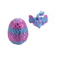 thumbnail image 3 of Dragón impreso en 3D, hermoso juego de huevos de dragón para estantería, gabinete, sala de estar Violeta, 3 of 9