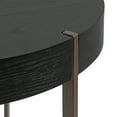 thumbnail image 4 of Kate and Laurel Rovin Modern Round Side Table, 16 x 16 x 18, Black and Bronze, Wooden Short Living Room End Table for Small Spaces and Bedroom Home Decor, 4 of 8