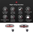 thumbnail image 2 of TFixol Wireless Remote-Controlled Bicycle Tail Light with Turn Signals for Night Riding Safety, USB Rechargeable, Waterproof, Black/Silver, 2 of 6
