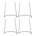thumbnail image 3 of 4 Pcs Plant Support Stakes Ring Cage Metal Garden Plant Stake Green Half Round Plant Support Ring La, 3 of 5