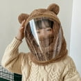 thumbnail image 4 of Unisex Toddler Kids Hat Scarf,Children's Winter Hat With Goggles Face Scarf & Cute Bear Headwear, Winter Thickened Pullover Cap Detachable Design For Cold Weather,Size:2-7 Years, 4 of 4