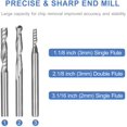 thumbnail image 4 of 5PCS 4-Flute End Mill Bits Carbide Tungsten Steel Milling Cutter Router Bits Rotary Bits Tool Straight Shank 6mm-8mm Double Edged Cutting Engraving Bits, 4 of 8