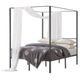 thumbnail image 1 of VEVOR Full Size Canopy Bed Frame Metal Canopy Bed with Four Posters Black, 1 of 9