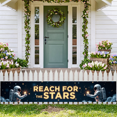 thumbnail image 5 of LUUFILx Reach For the Stars Space Theme Banner Inspirational Backdrop Astronaut Decorations for Classroom Events Photography Props Party Supplies Background, 5 of 8