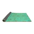 thumbnail image 2 of Ahgly Company Indoor Square Oriental Turquoise Blue Traditional Area Rugs, 8' Square, 2 of 4