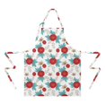 thumbnail image 2 of Pioneer Flower Floral Print Pattern Apron for Women and Men, Cotton Linen Waterproof with Pockets, Adjustable, 33x27 Inch for Kitchen, Gardening, BBQ, Salon, 2 of 6