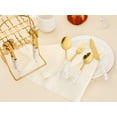 thumbnail image 4 of REGALWOVEN 24 Piece Silverware Set, Stainless Steel Floral Flatware Set for 6, Modern Cutlery Set for Kitchen Dining White 24, 4 of 6