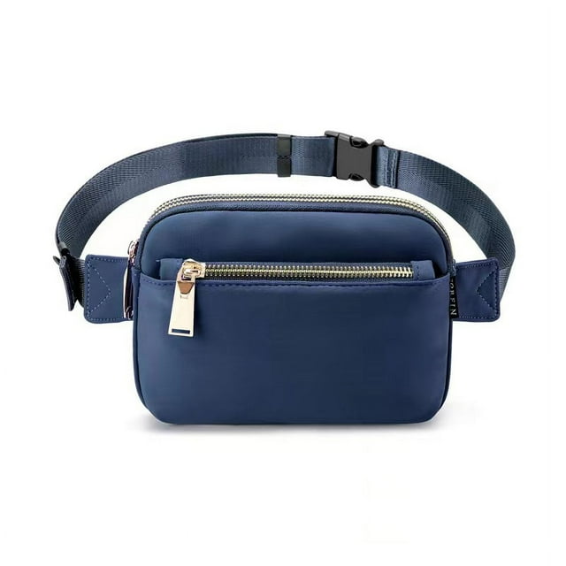 Riñonera para Mujer (Azul), Riñonera para Hombre, Impermeable con 3 Bolsillos con Cremallera
