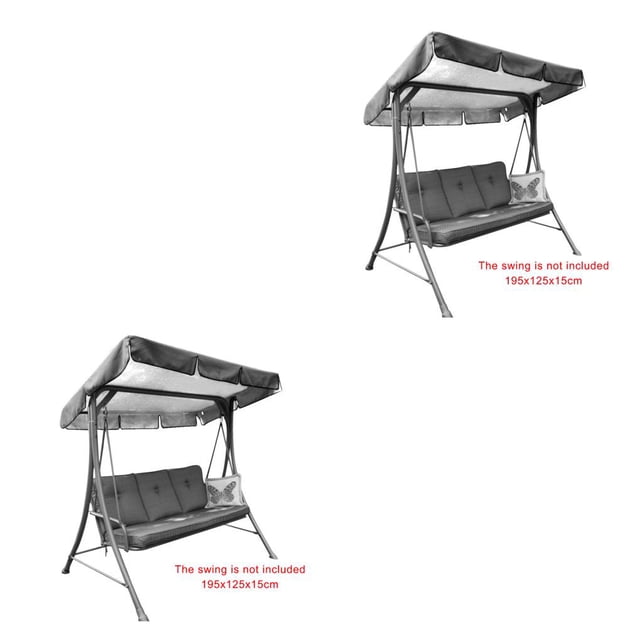Matsuzay Nueva cubierta de columpio de 3 asientos Cubierta de jardín Impermeable Resistente a los rayos Sombra de silla Type2 NO2 Matsuzay CBP584834