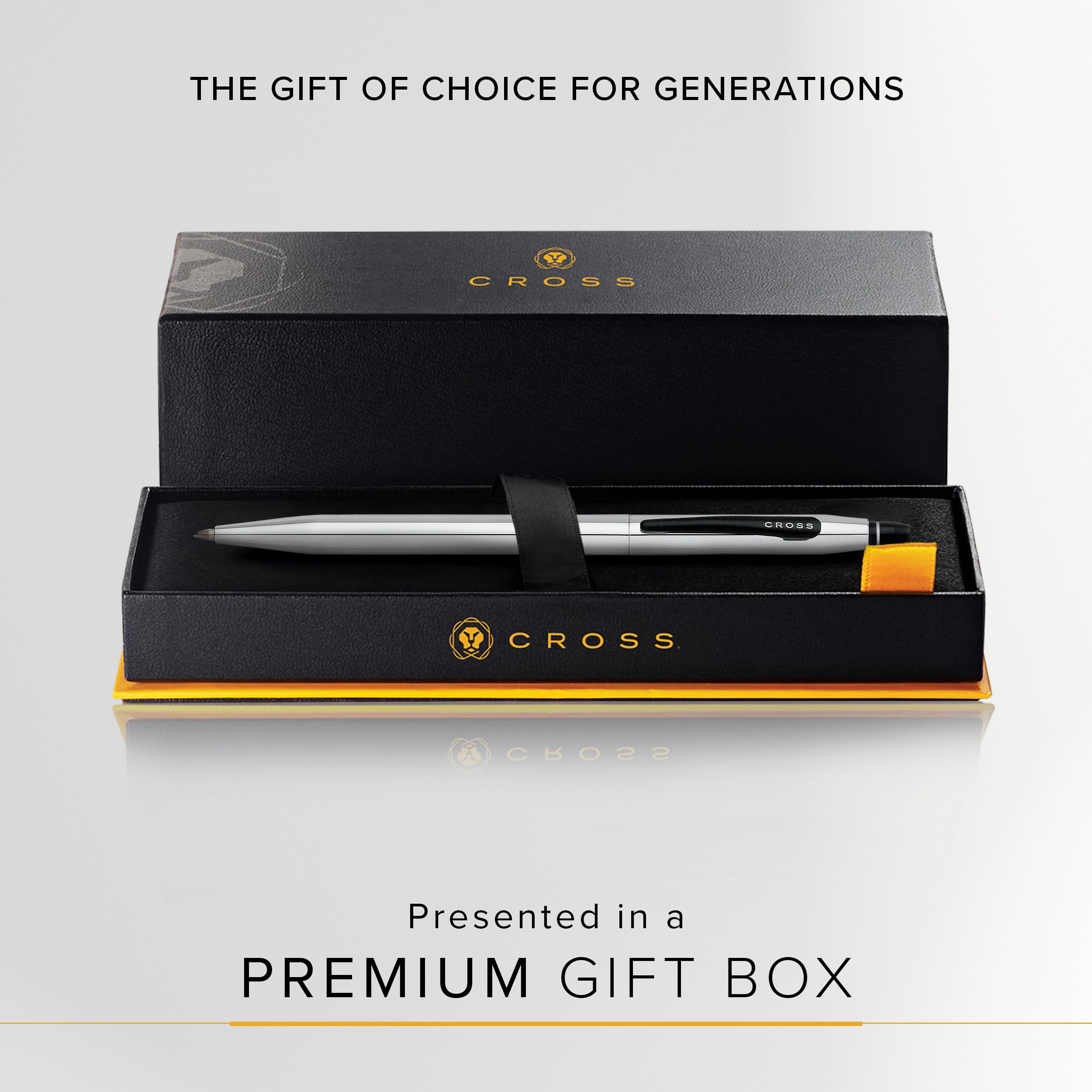 Cross Click™ Polished Chrome with black appointments Rollerball Pen