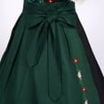 thumbnail image 5 of Women's Oktoberfest Dirndl Dress 3 Piece Bavarian Costume Floral Embroidery Lace Blouse Corset Skirt Set for Halloween Carnival, 5 of 5