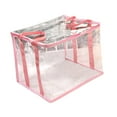 thumbnail image 5 of QSTDGVPW Book Storage Organizer Dustproof Portable Spacious Capacity File Storage Box Pink, 5 of 9