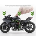 thumbnail image 5 of 1:9 Scale Kawasaki H2 Alloy Motorcycle Model Diecast Off-Road Autocycle Toys Carrying Lights-H2, 5 of 5