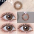 thumbnail image 1 of MILL CREEK-lentes de contacto de Color marrón para miopía, lentes con dioptrías para agrandar, maquillaje de potencia cosmética brillante para ojos, uso anual, 1 of 4