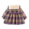 thumbnail image 6 of Adarl Toddler Girls Kids Plaid Party Dress BEAR Gift Purple 1-2 Years, 6 of 12