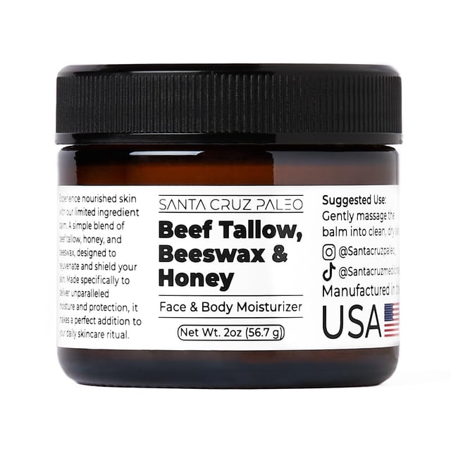 Hidratante Santa Cruz Paleo, sebo de ternera, cera de abejas y miel