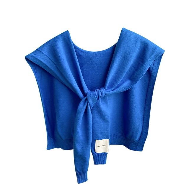 Bufandas de mujer de color liso de punto para exteriores, chal de invierno con cuello falso, bufanda decorativa Kangshi para el regazo y los hombros, bufanda para mujer