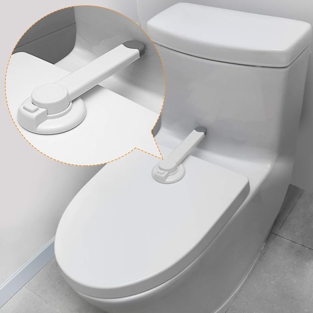 Cerradura de Seguridad para Inodoro Baño Cerradura para Asiento de Inodoro a Prueba de niños Cerradura para Tapa de Inodoro Cerradura abatible para Bebé, instalación rápida. Afortunado Sencillez