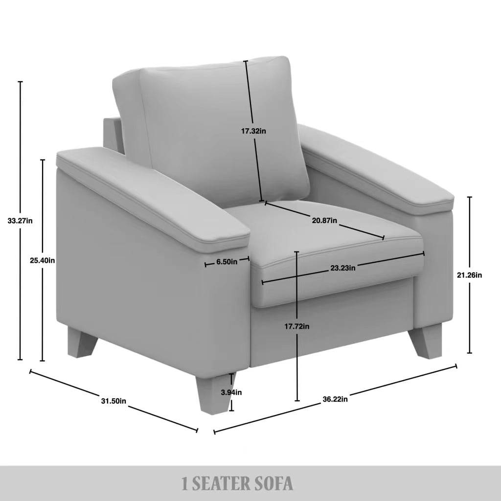 Castle Place Elegance Linen Upholstered Armchair, Light Blue