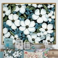 thumbnail image 2 of Designart "Tranquil Blossoms White Dogwood I" Extra Large Floral Framed Wall Art - Traditional White Dogwood Entryway Framed Wall Art, 2 of 7