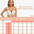 thumbnail image 6 of YANDW Women's Push Up Bra Racerback Front Closure Criss-Cross Padded T-Shirt Bras Underwire Add Cup, White 36A, 6 of 6