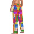 thumbnail image 6 of Building Colorful Blocks Ghost Pajama Pants, Men's Lounge Pants Light with Drawstring and Pockets, Christmas New Year Birthday Father's Day Gifts, X-Large, 6 of 7