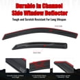 thumbnail image 3 of Ikon Motorsports In Channel Window Visors, Compatible with 2010-2015 Lexus RX350/RX450h, Acrylic Black Rain Guards, Side Window Wind Deflectors 4PC, 3 of 9