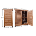 thumbnail image 3 of 31.5 Inch Potting Bench with Storage Cabinet and Metal Table Top for Outdoor/Patio, Garden Furniture Wood Workstation, Coffee, 3 of 8