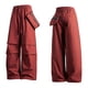 thumbnail image 4 of Mono de secado rápido y pierna ancha para mujer: cintura elástica, múltiples bolsillos, impermeable, pantalón para senderismo al aire libre, 4 of 4