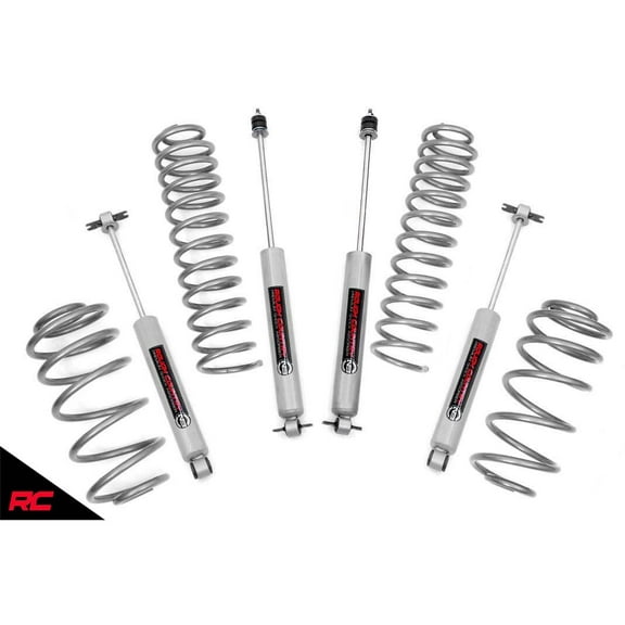 Rough Country 2.5" Lift Kit (fits) 1997-2006 Jeep Wrangler TJ | 4CYL | N3 Shocks | Suspension System | 652.20
